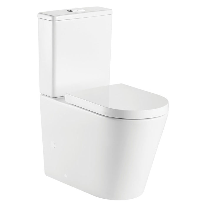 680*390*855mm Fienza Kaya Gloss White Ceramic Tornado Back To Wall Toilet