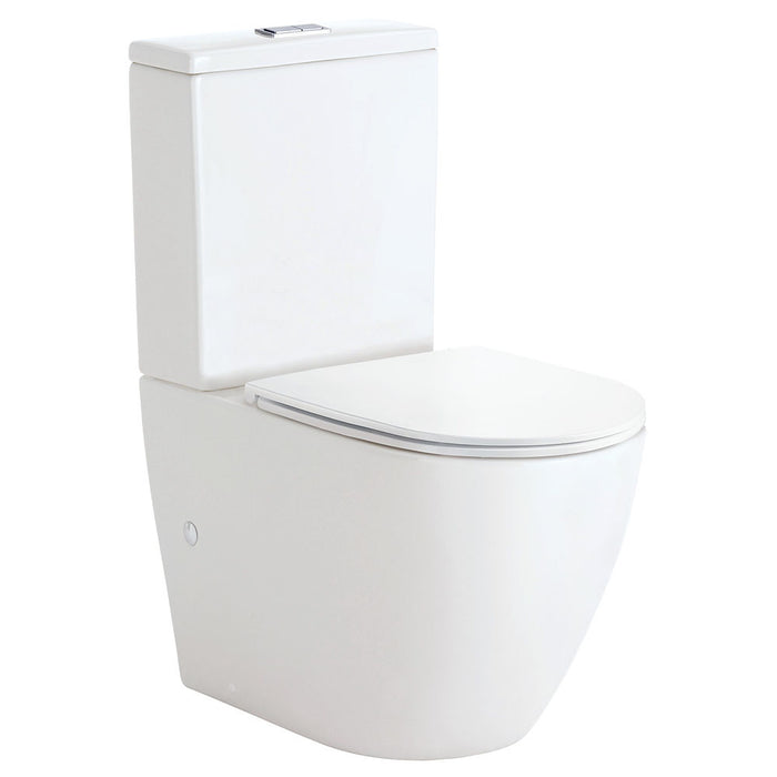 660*385*850mm Fienza Koko Gloss White Ceramic Tornado Back To Wall Toilet