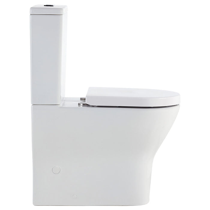 660*390*885mm Fienza Tono Gloss White Ceramic Tornado Back To Wall Toilet