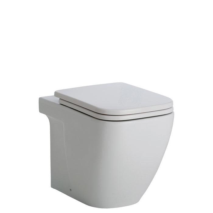 550*345*445mm Fienza RAK Caroline Gloss White Rimless Wall-Faced Toilet