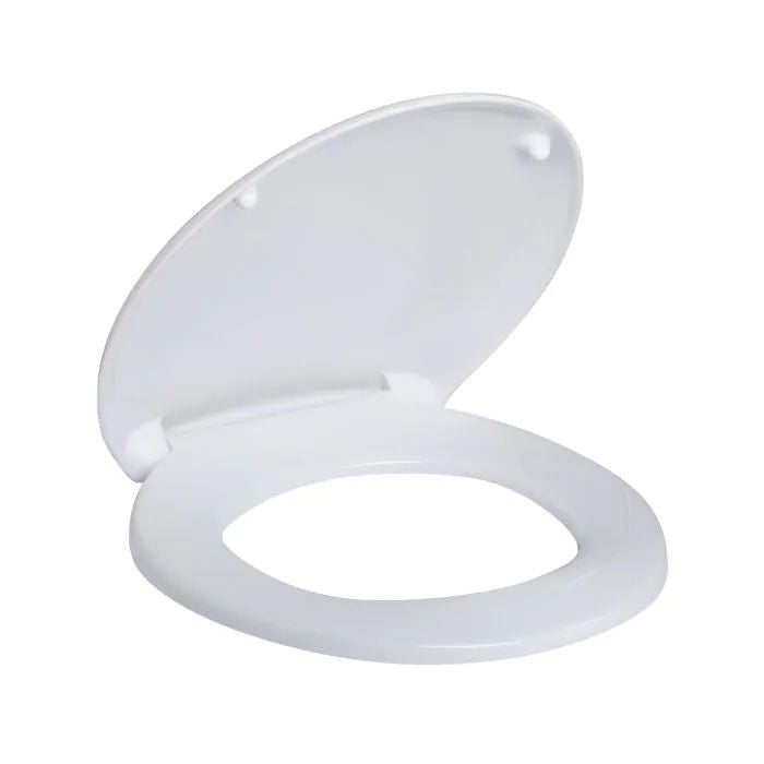 3monkeez White Double Flap Closed Front Toilet Seat