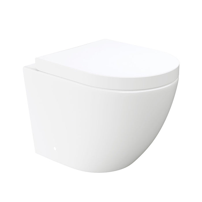 490*365*330-365mm Fienza Koko Gloss White/Matt White/Matt Black Tornado Wall Hung Toilet