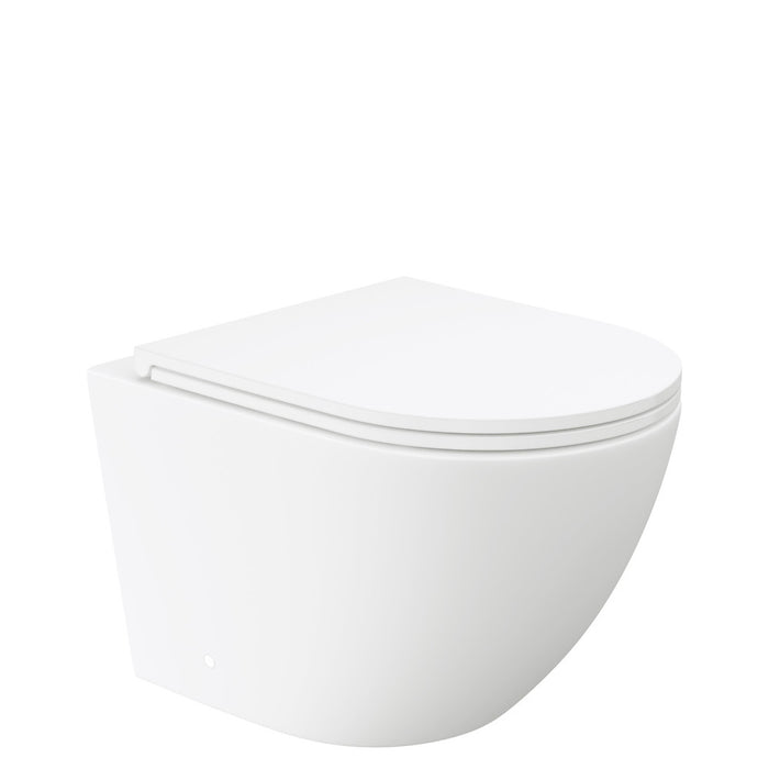 490*365*330-365mm Fienza Koko Gloss White/Matt White/Matt Black Tornado Wall Hung Toilet