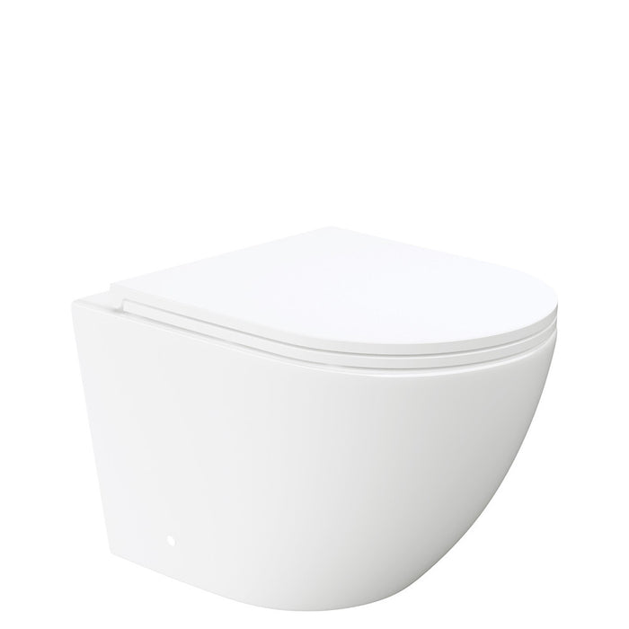 490*365*330-365mm Fienza Koko Gloss White/Matt White/Matt Black Tornado Wall Hung Toilet