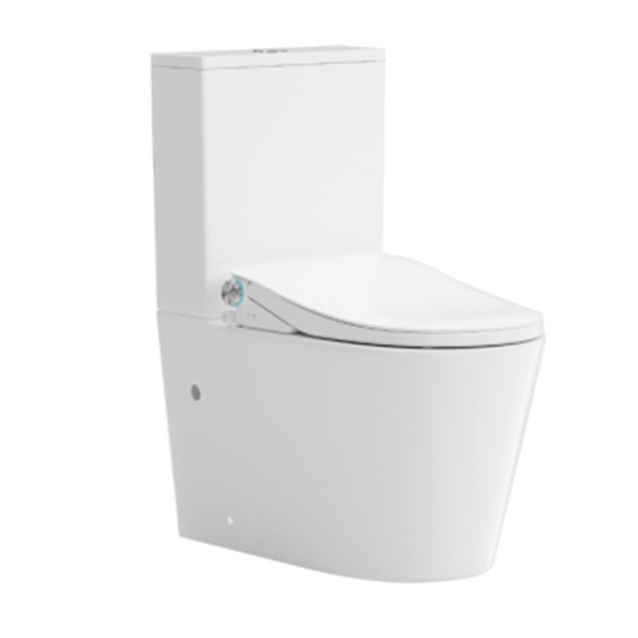 680*375*840mm Lafeme Thea Standard-Luna Gloss White Rimless Two-Pieces Back To Wall Smart Toilet