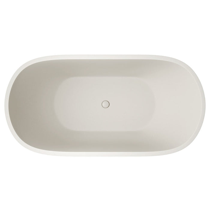 1500*750*525mm Fienza Jada Warm Grey/Sage/Tuscan/Warm White Oval Concrete Freestanding Bathtub