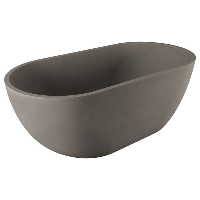 1500*750*525mm Fienza Jada Warm Grey/Sage/Tuscan/Warm White Oval Concrete Freestanding Bathtub