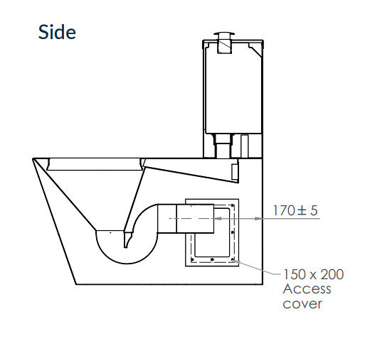 800*480*845mm 3monkeez Close Coupled P and S Trap Wall Faced Disabled Toilet Pan