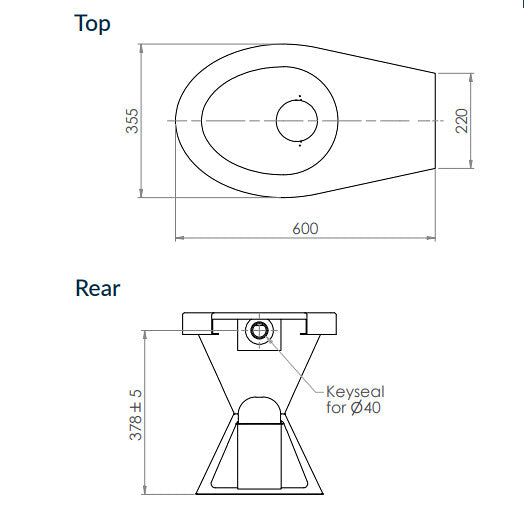 600*355*420mm 3monkeez Disabled Pedestal S/P Trap with Seat Wall Floor (Faced) Toilet Pan