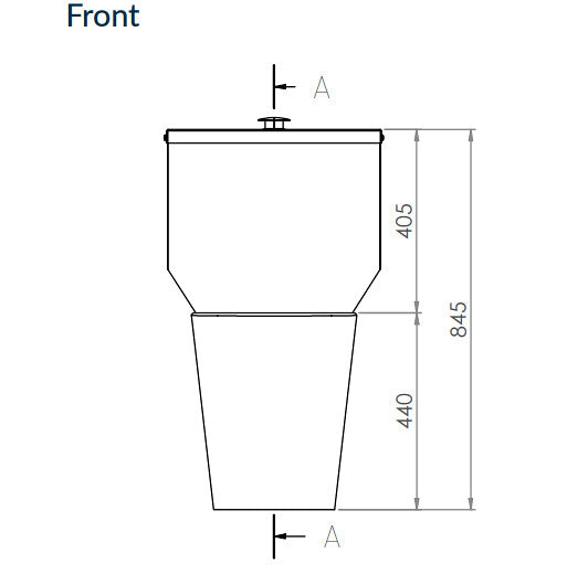 800*480*845mm 3monkeez Close Coupled P and S Trap Wall Faced Disabled Toilet Pan