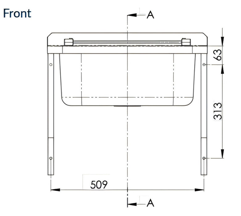 3monkeez Stainless Steel 90mm Outlet Cleaners Sink With Wall Mount Brackets