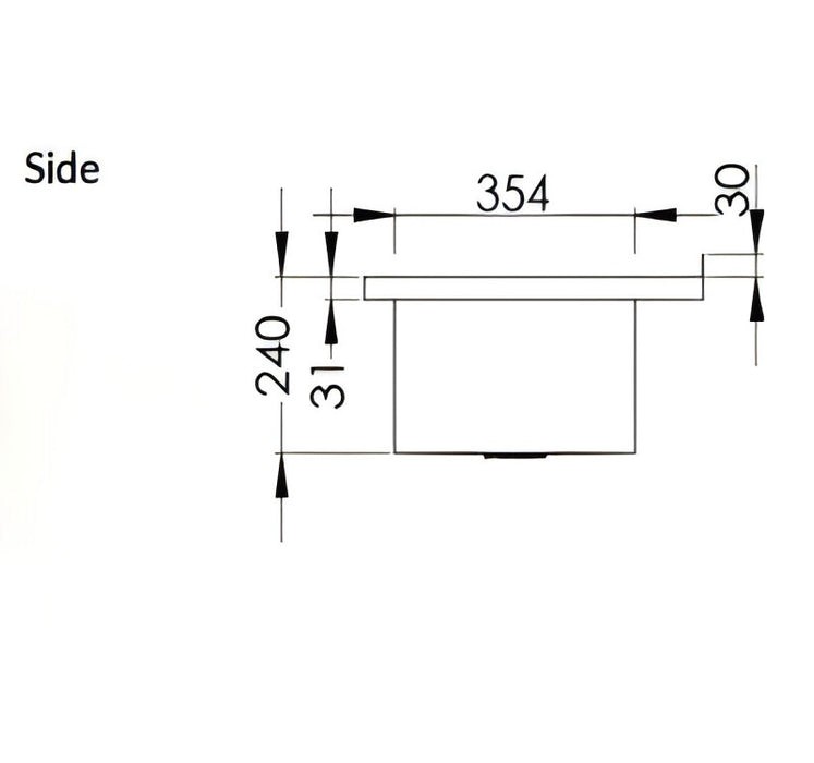 1200/1800mm 3monkeez Stainless Steel 50mm Centre Outlet Trough