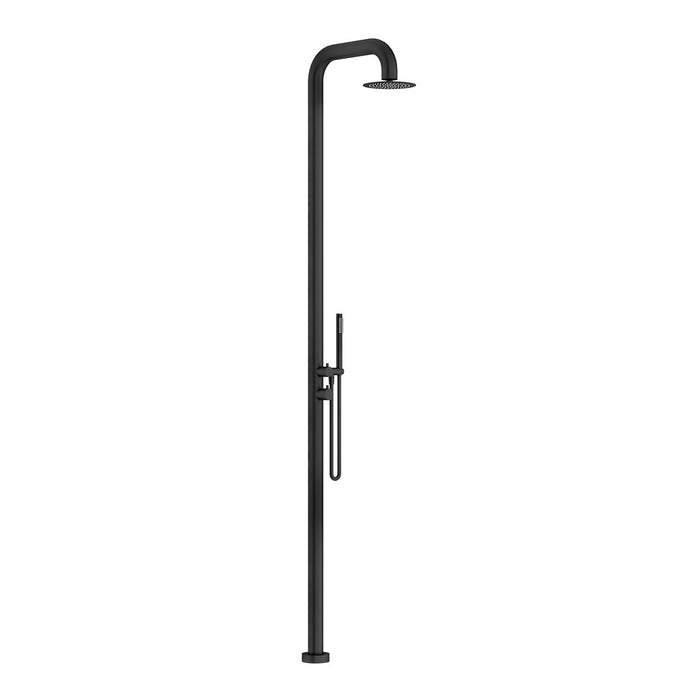 LW Elle 316 Brushed Stainless/Matt Black/Brushed Gold Stainless Steel Outdoor Free Standing Twin Shower