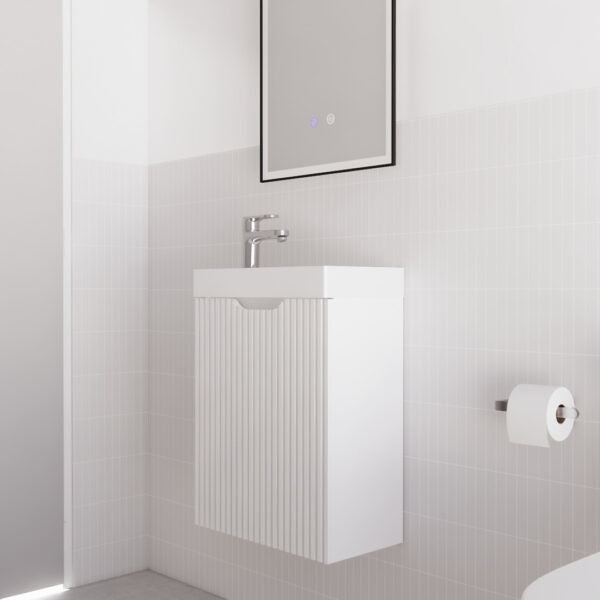 450*250*550mm ABS Vienna Matt White Wall Hung Mini Vanity