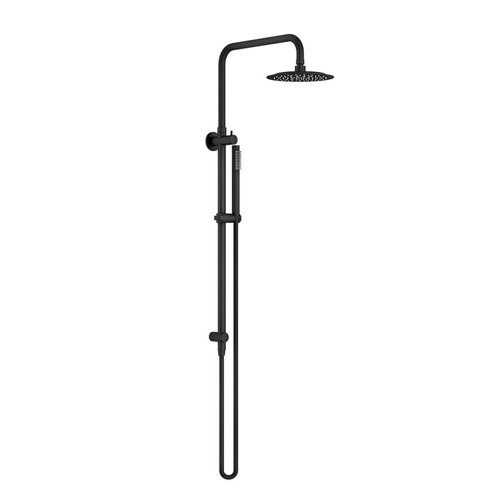 Linkware Elle Brushed Stainless/Matt Black/Brushed Gold/Gun Metal/Chrome 316 Stainless Steel Outdoor Twin Shower On Rail