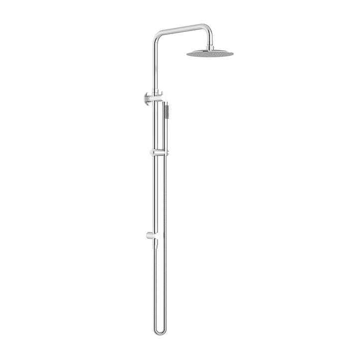 Linkware Elle Brushed Stainless/Matt Black/Brushed Gold/Gun Metal/Chrome 316 Stainless Steel Outdoor Twin Shower On Rail