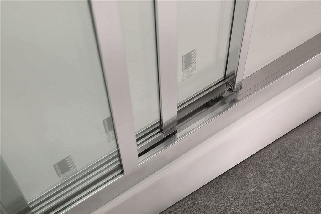 830-1030mm 6mm Tempered Glass 3 Panels Sliding Door Chrome Wall to Wall Framed Shower Screens