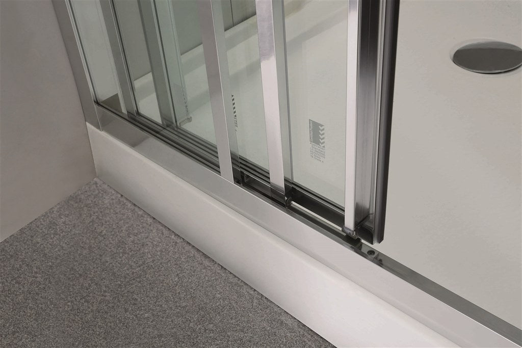 830-1030mm 6mm Tempered Glass 3 Panels Sliding Door Chrome Wall to Wall Framed Shower Screens