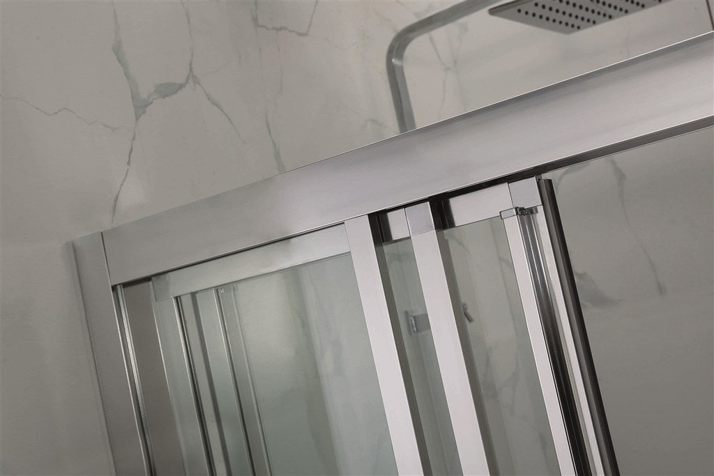 830-1030mm 6mm Tempered Glass 3 Panels Sliding Door Chrome Wall to Wall Framed Shower Screens