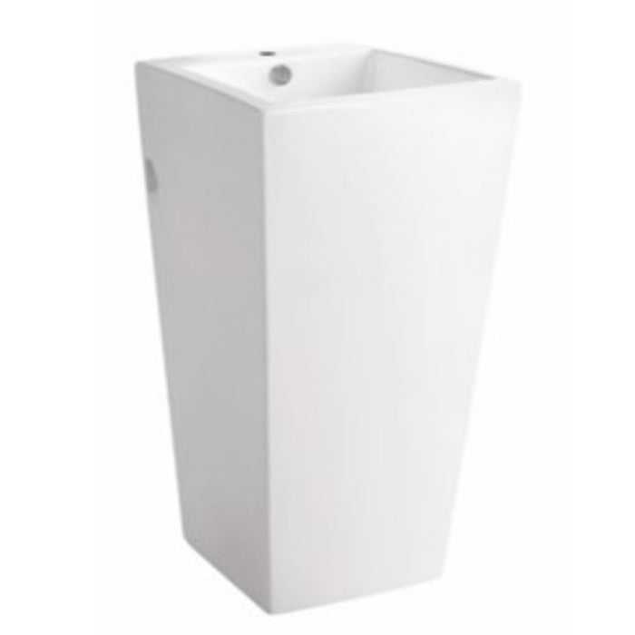 850*460*510mm POS Ceramic Pedestal Gloss White Basin