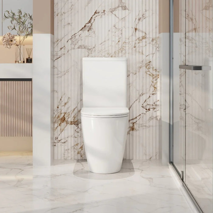 620*365*830mm MER Gloss White Highest Quality Vitreous China Back To Wall Toilets