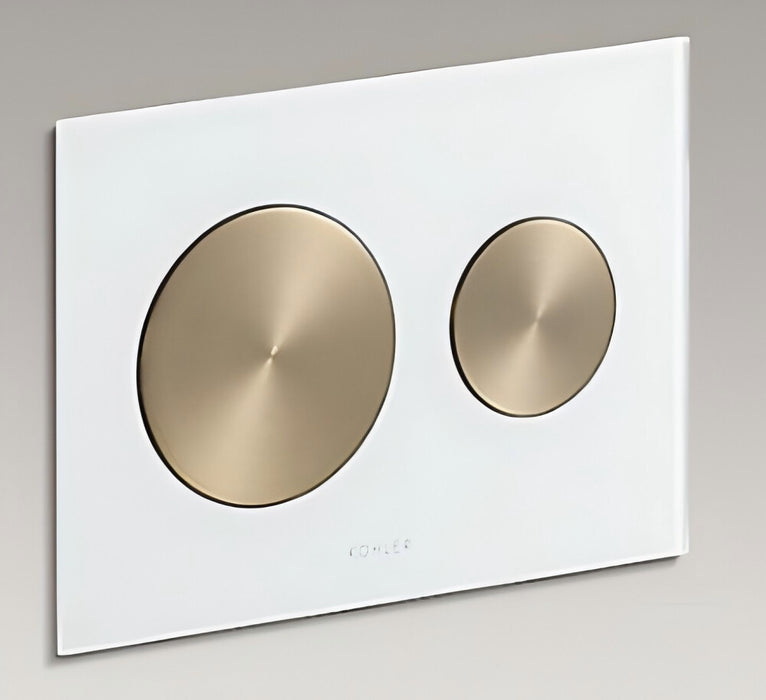 KOHLER SKIM PNE IWT White&Brushed Nickel/White&Brushed Bronze Face Plate