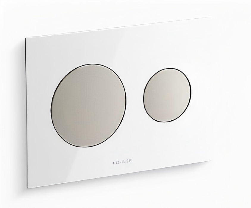 KOHLER SKIM PNE IWT White&Brushed Nickel/White&Brushed Bronze Face Plate