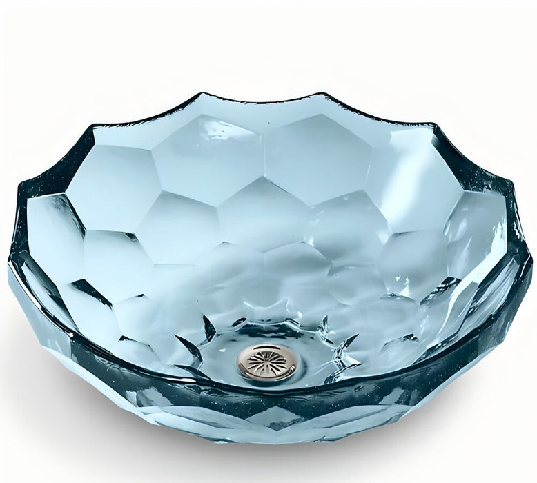 445*445mm HKOHLER Briolette Faceted Glass Above Counter Basin