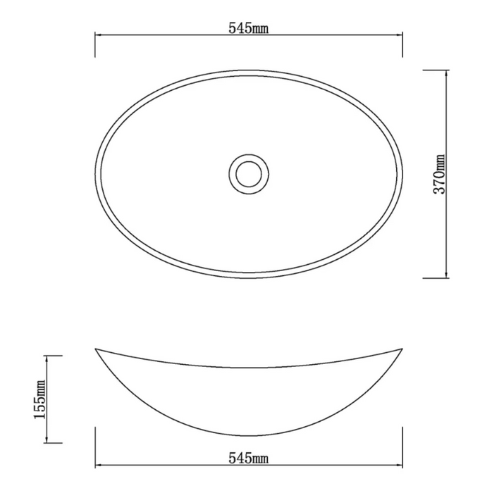 545*370*155mm Infinity Art Yellow And Black Glass Specical Shape Above Counter Basins