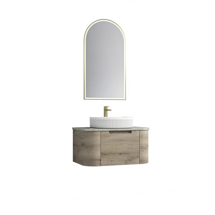 750-1800*460*350mm Aulic Hamilton Plywood Wall Hung Curving Vanity and German Accessories