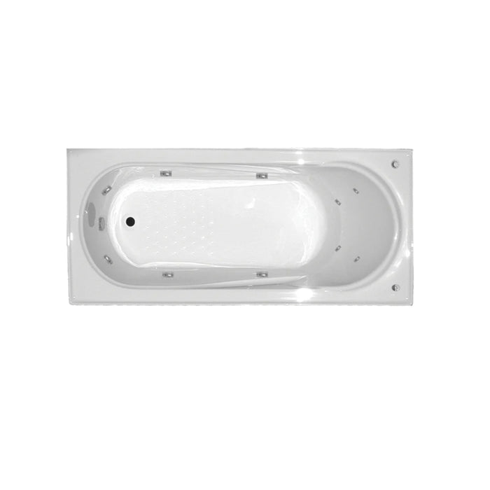 1530-1800*740*450mm Broadway Allura White Acrylic 6/10/12 jets Rectangle Drop In Spa Bathtub