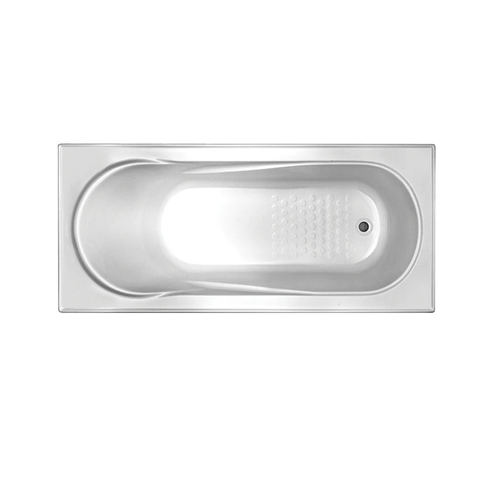 1220-1800*740*450mm Broadway Allura White Acrylic Rectangle Drop In Bathtub