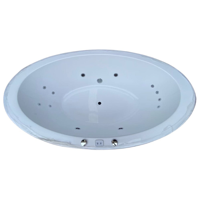APLAUSO 1800/1930mm White Oval 12 Jets Acrylic Freestanding Spa Bathtub