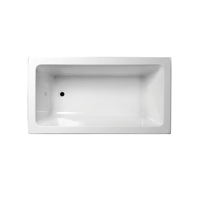 1490-1795*750*470mm Broadway Alpha White Acrylic Rectangle Drop In Bathtub