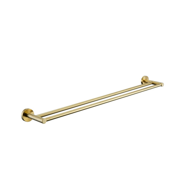 750mm BK RUND Chrome/Matt Black/Brushed Nickel/Brushed Gold/Brushed Gun Metal Brass Double Round Bars Towel Rails