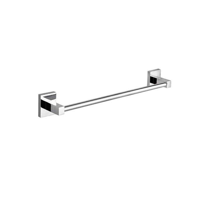 750mm BK ECKIG Chrome Brass Single Round Bars Towel Rails