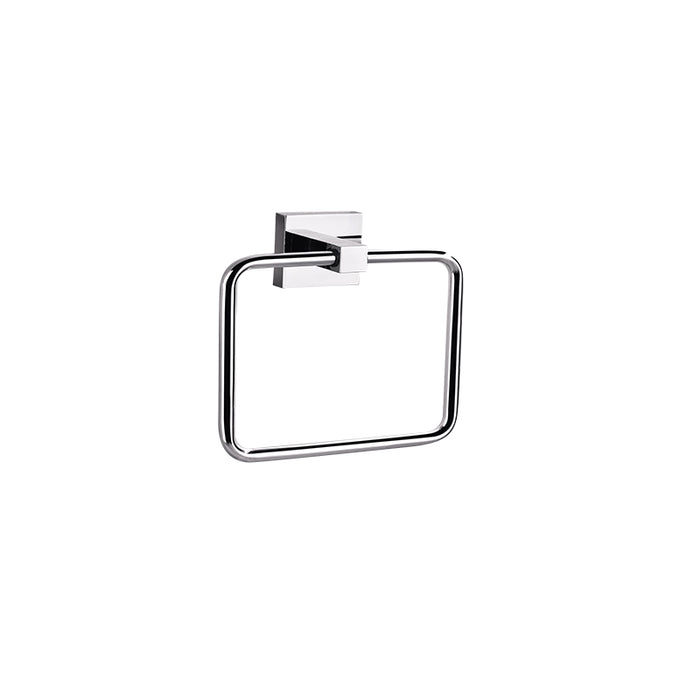 BK ECKIG Chrome Brass Square Towel Rings