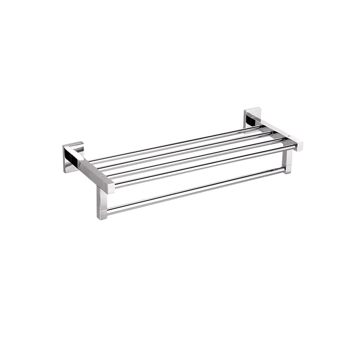 610*220mm BK ECKIG Chrome Brass Square Bars Towel Racks