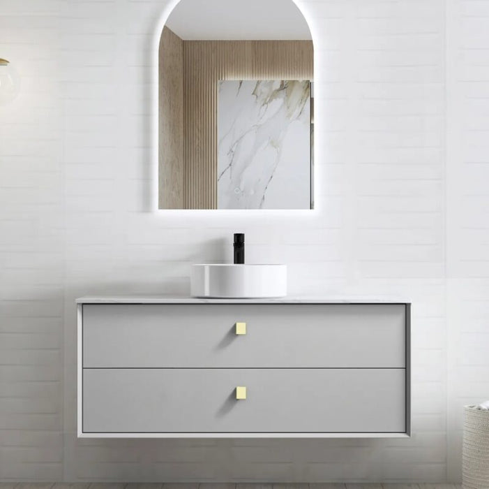 600-1500*460*550mm Boston Light Grey High Moisture Resistant Plywood/Polyurethane Wall Hung Vanity