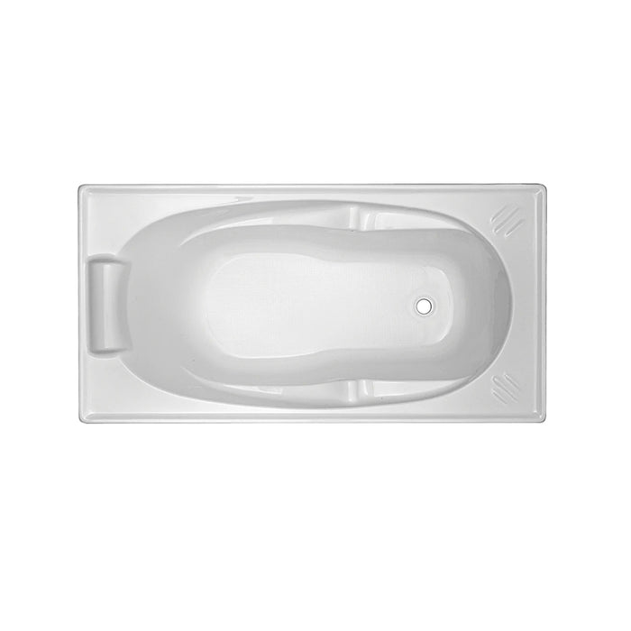 1360*700*470mm Broadway Alita White Acrylic Rectangle Drop In Bathtub