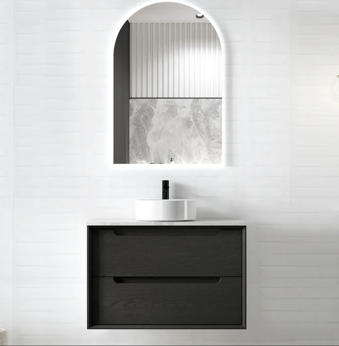 600-1500*460*550mm Byron Matte Black Bathroom Cabinet Only and Ceramic / Stone Top Wall Hung Vanity