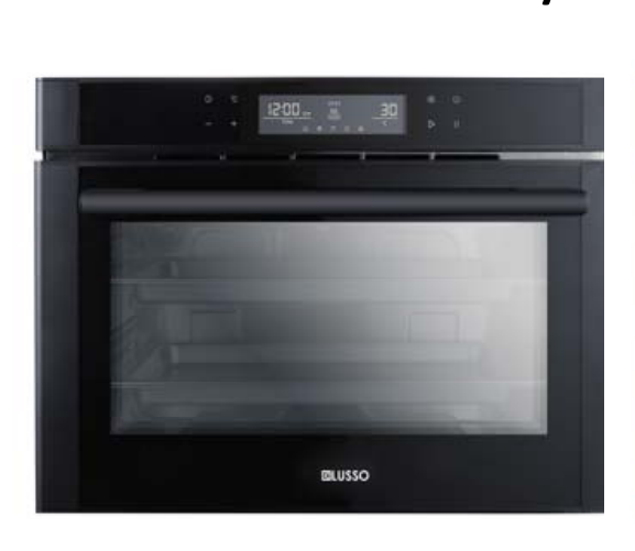 490*415*380mm Dilusso Black Freestanding Combi,Top Opening Water Reservoir Steam Oven