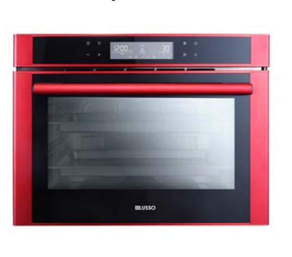 490*415*380mm Dilusso Red Freestanding Combi,Top Opening Water Reservoir Steam Oven