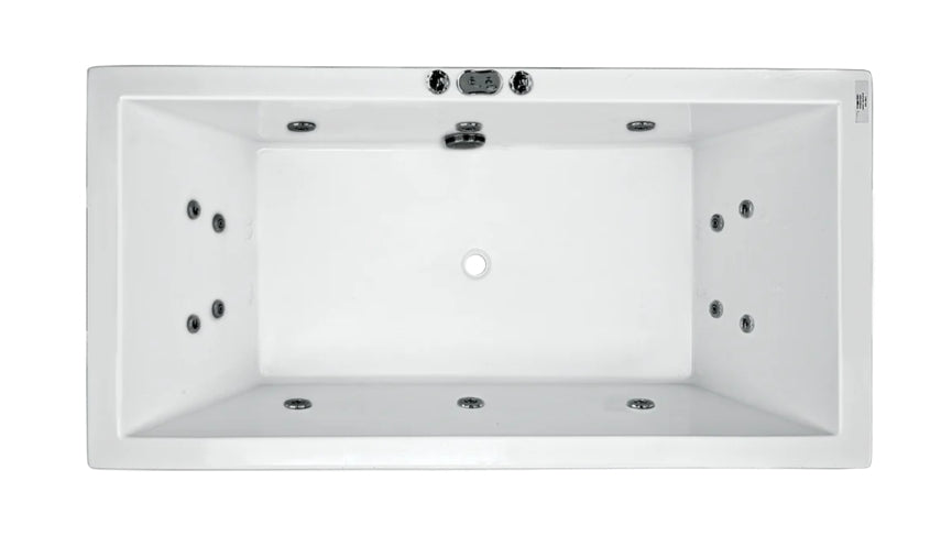 1550-1800*840*480/500mm Broadway Catolina 6/10/14 jets White Acrylic Rectangle Drop In Spa Bathtub