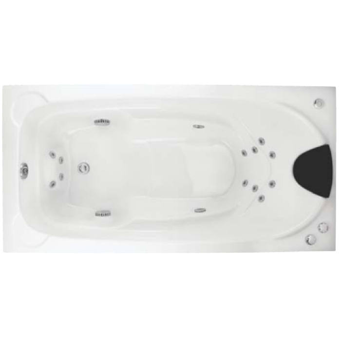 1690-1800*850*515mm Broadway Elise 16 jets White Acrylic Drop In Spa Bathtub