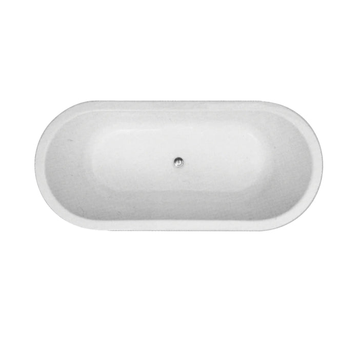 1640*795*470mm Broadway Florentine White Acrylic Oval And Round Freestanding Bathtub