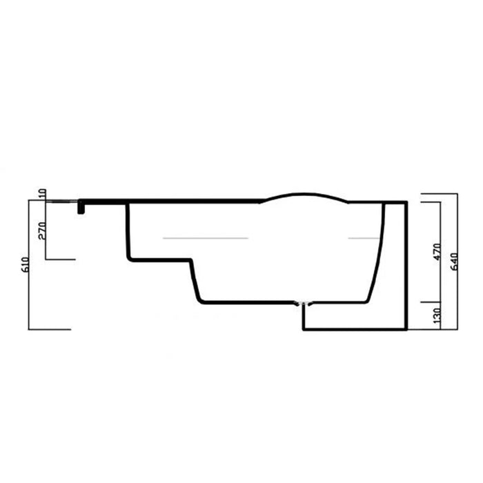 FS53 1300/1500mm White 12 Jets Diamond  Acrylic Freestanding Spa Bathtub