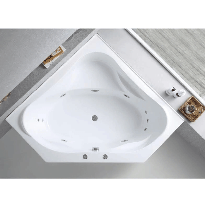 FS53 1300/1500mm White 12 Jets Diamond  Acrylic Freestanding Spa Bathtub