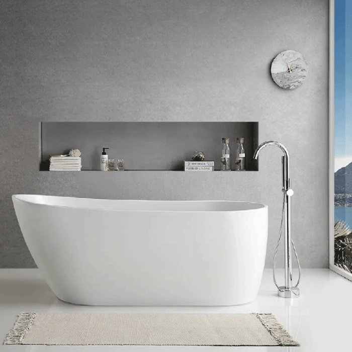 1500/1700*700mm Broadway FS6 White Acrylic Freestanding Bathtub