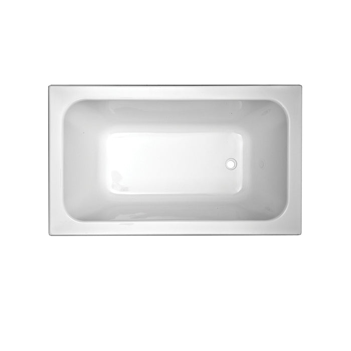 1400*800*460mm Broadway Grandismo Gloss White Acrylic Rectangle Drop In Bathtub